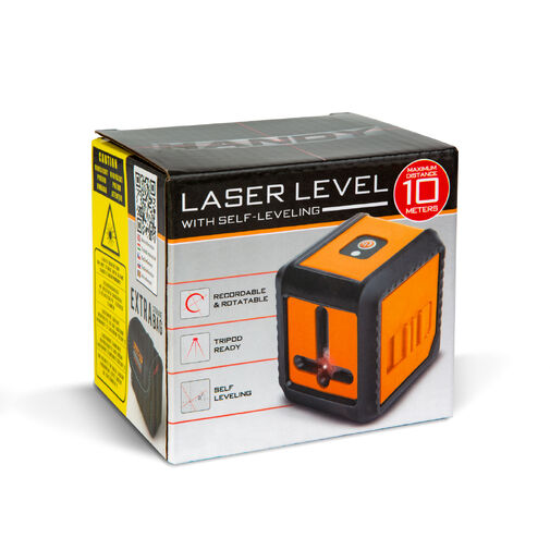 10057 • Laserový nivelačný prístrok - mini - 2 x AAA - max 10 m - červený laser