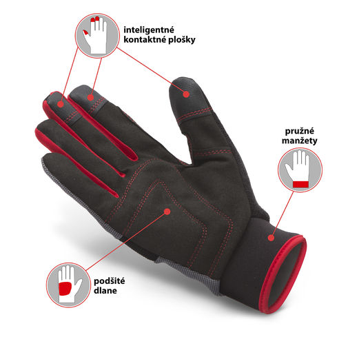 10267M • Ochranné rukavice so suchým zipsom