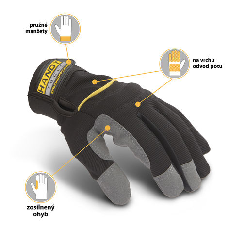 10268L • Ochranné rukavice so suchým zipsom