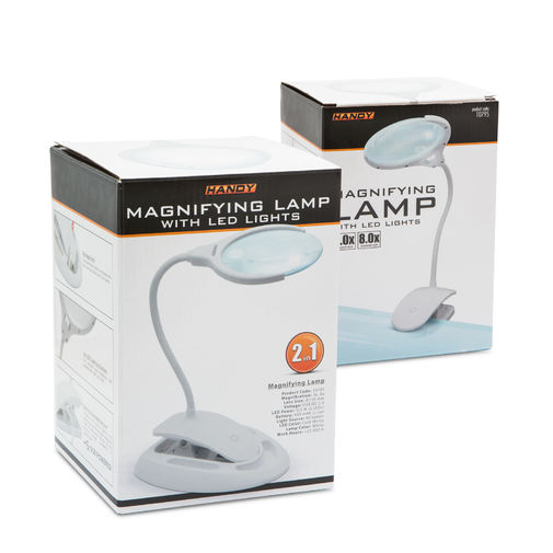 10795 • LED lampa s lupou , dotykovým tlačidlom a akumulátorom