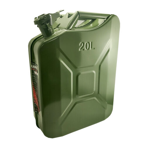 10889C • Benzínový kanister - kov - 20 L - zelený