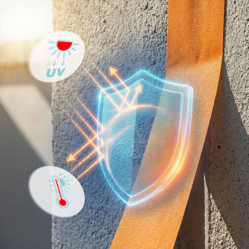 11061 • Maskovacia páska – na vodnej báze – 50 m x 24 mm – oranžová – vonkajšie použitie, tepelne odolná