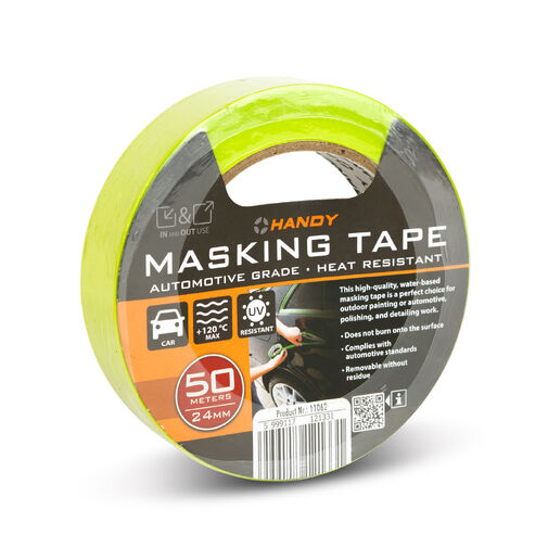 11062 • Maskovacia páska – na vodnej báze – 50 m x 24 mm – zelená – automobilová, tepelne odolná