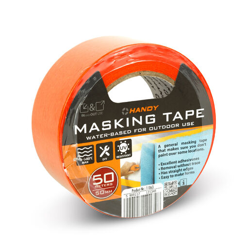 11063 • Maskovacia páska – na vodnej báze – 50 m x 50 mm – žltá – vonkajšie použitie