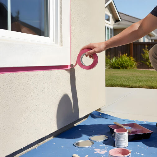 11064 • Maskovacia páska – na vodnej báze – 50 m x 24 mm – ružová – exteriérová