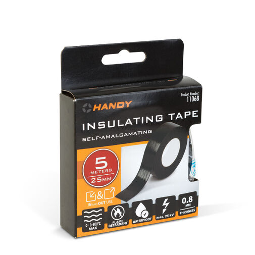11068 • Samovulkanizačná izolačná páska – 5 m x 25 mm – max. 25 kV – čierna