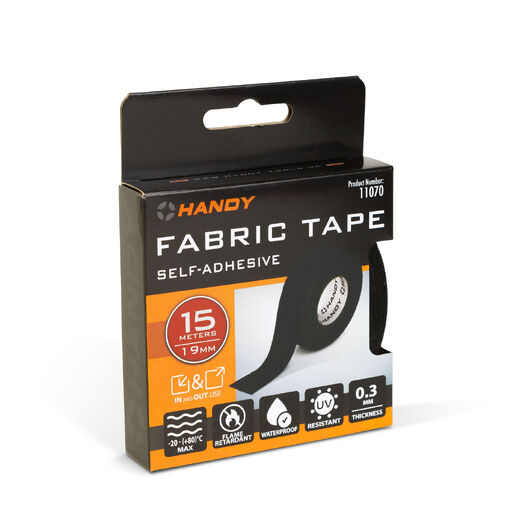 11070 • Samolepiaca textilná páska – na káblové zväzky – 15 m x 19 mm x 0,3 m – čierna