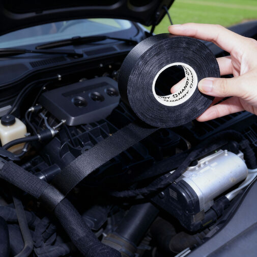 11071 • Samolepiaca textilná páska – na káblové zväzky – 25 m x 19 x 0,2 mm – čierna