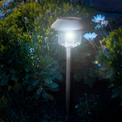 11229 • LED solárna lampa - zapichovacia - studená biela - 45 x 12,5 cm