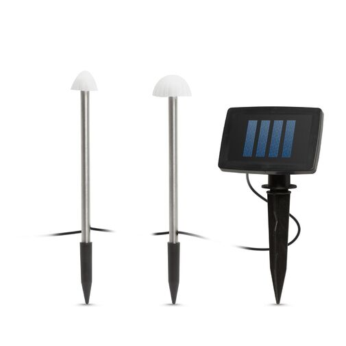 11243 • LED solárna lampa - 12 ks mini hríbov - teplá biela - 28,5 cm x 4 m