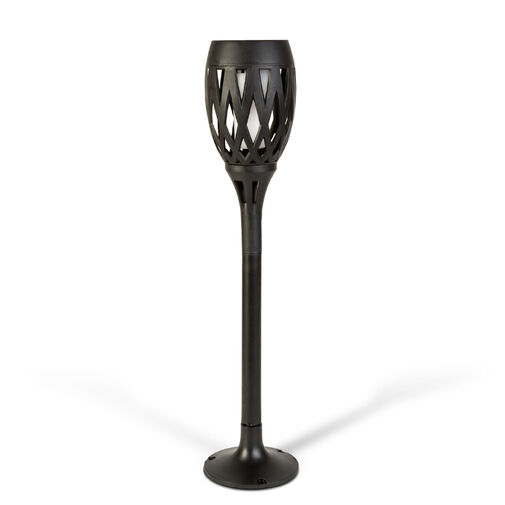 11262D • LED solárna lampa – zapichovacia / nástenná / voľne stojaca – efekt plameňa – 12 LED – 90 x 410 mm