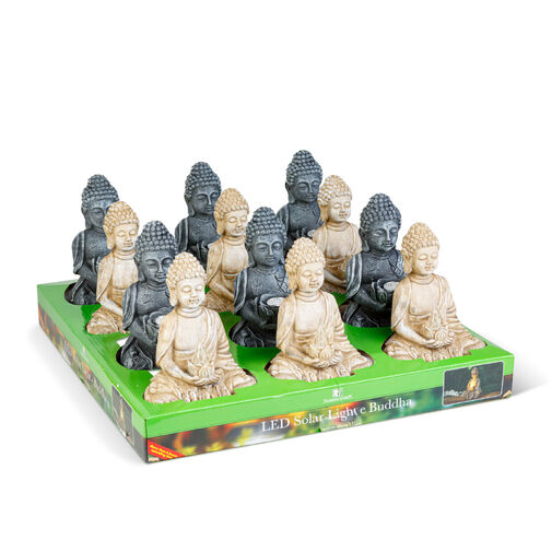 11269 • Solárny Buddha - 1 LED - 12,5 x 8,5 x 19 cm - 2 druhy