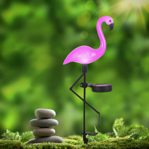 11270 • LED solárne flamingo - zapichovacie - plast - 52 x 19 x 6 cm