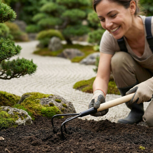 11295B • Záhradné náradie - kyprič pôdy - 50 cm - s drevenou rukoväťou