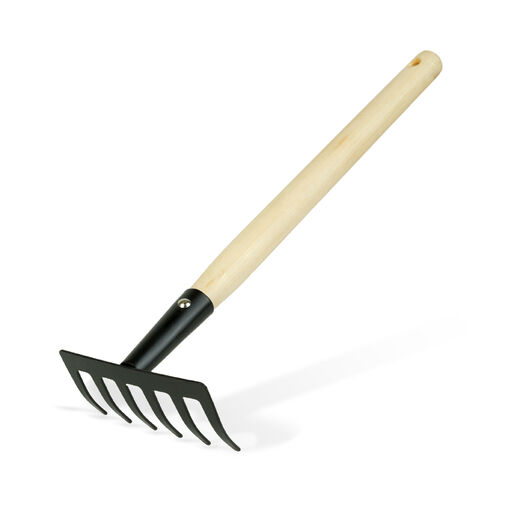 11295E • Záhradné náradie - hrable - 50 cm - s drevenou rukoväťou