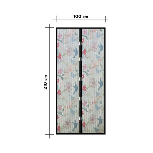 11398J • Sieťka proti hmyzu na dvere - magnetická 100 x 210 cm - vtáčiky