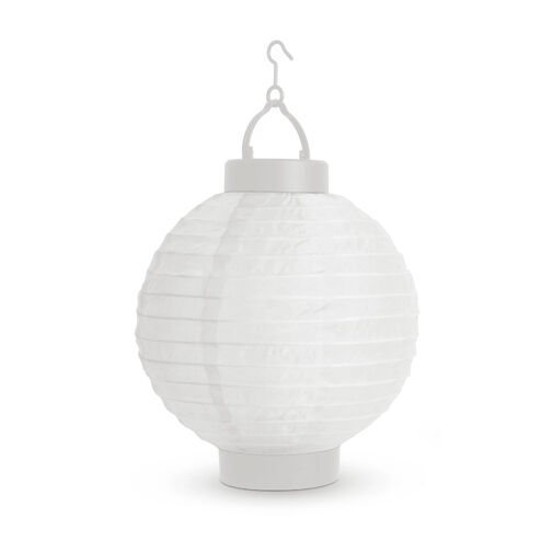 11399F-WH • Solárny lampión - biely - studená biela LED - 21 cm