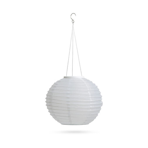 11399H-WH • Solárny lampión - biely - studená biela LED - 28 cm
