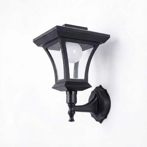 11404A • LED solárne svietidlo – nástenné – 21 x 21 cm – 8 LED – čierne – teplá biela