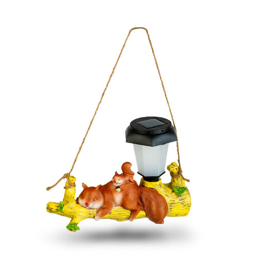 11421 • LED solárna zvieracia figúrka – veverička – na zavesenie – teplá biela LED – 25 x 6 x 19 cm