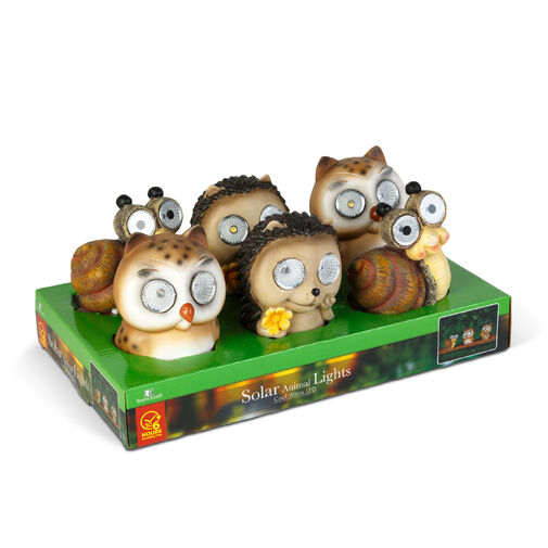 11429B • Solárne zvieracie figúrky – 3 druhy – 2 teplé biele LED – 10 cm