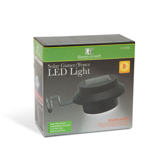11445BK • Solárna lampa na odkvap / plot s 3 LED - čierna