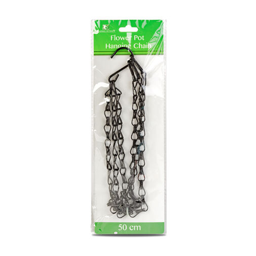 11561 • Reťaz na zavesenie kvetináča - kovová - čierna - 50 cm