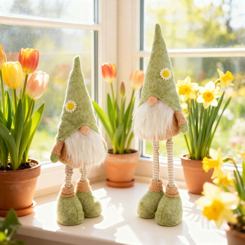 11575 • Textilná dekorácia - škriatok - teleskopický - 60 cm