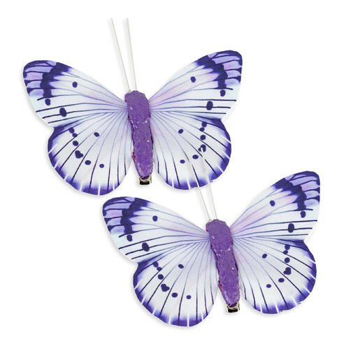 11692 • Záhradná dekorácia - motýľ - 10 cm - s klipom - 2 ks / balenie