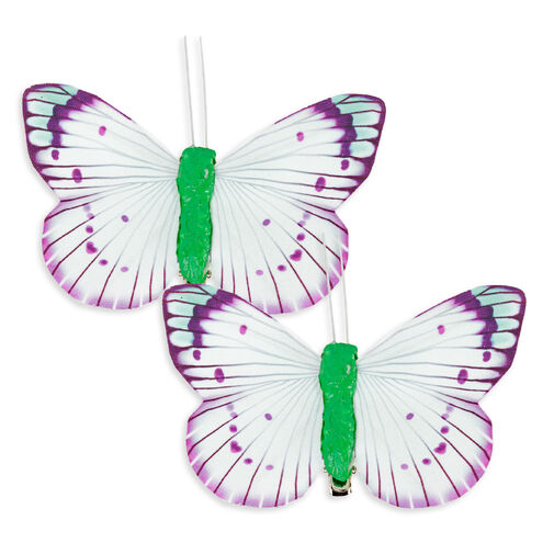 11692 • Záhradná dekorácia - motýľ - 10 cm - s klipom - 2 ks / balenie