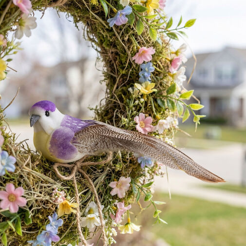 11693 • Záhradná dekorácia - vtáčik - 12 cm - s klipom - 2 ks / balenie
