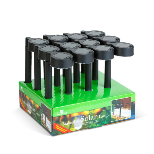 11705 • Zapichovacia solárna lampa - 1 LED - čierna - 31,5 x 7 x 9,5 cm