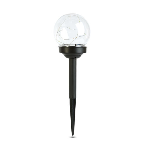 11709 • Zapichovacia solárna lampa - guľatá - farebná - 10 x 10 x 26,5 (+12,5) cm