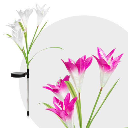 11720 • Zapichovací solárny kvet - RGB LED - 75 cm - ks / balenie
