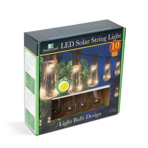 11742 • Solárna LED sveteľná reťaz - dizajn žiarovky - 30 LED - 180 cm