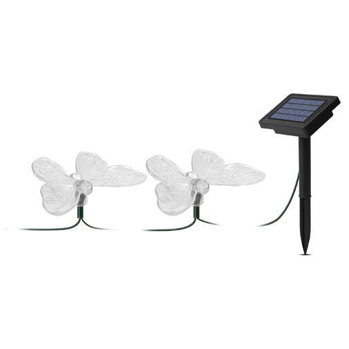 11758A • LED solárna sveteľná reťaz - motýľ - 2,9 m - 10 farebných LED