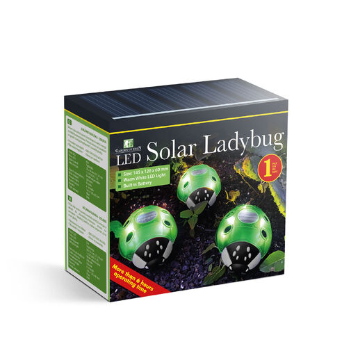 11764B • Solárna lienka - zelená - 14,5 x 12 x 6 cm - 6 teplých bielych LED