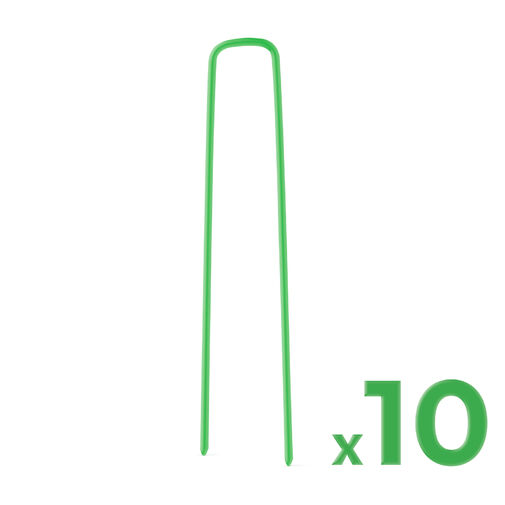 11789 • Zapichovací tŕň k umelej tráve - kov - zelený - 3 x 15 cm - 10 ks / balenie