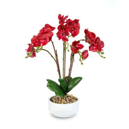 11919 • Umelá rastlinná dekorácia - orchidea - 5 druhov - 56 cm
