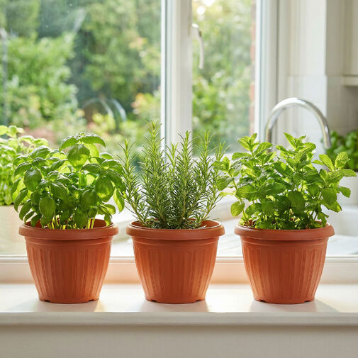 11991 • Plastový kvetináč – terakota – 20 cm