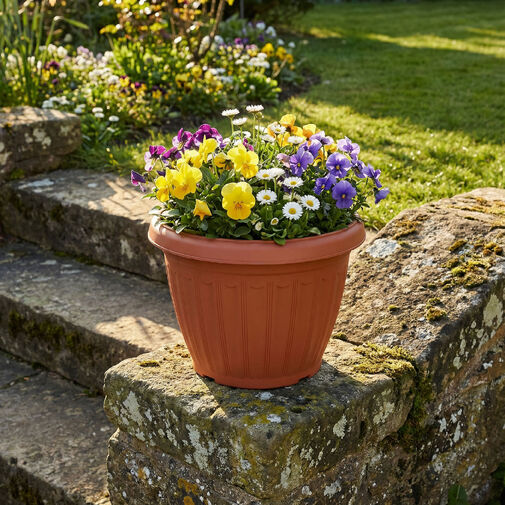 11991 • Plastový kvetináč – terakota – 20 cm