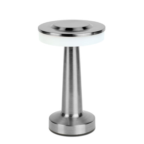 12500B • Stolová lampa - strieborná farba - nastaviteľná farebná teplota, jas - akumulátorová - USB