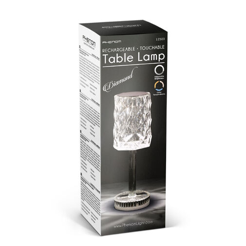 12503 • Stolová lampa - priehľadná - nastaviteľná farebná teplota, jas - akumulátorová - USB