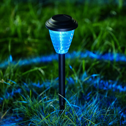 13004 • Zapichovacia solárna lampa – RGB LED – 9 x 36 cm – meniace farbu