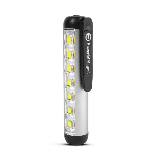 18580A • LED baterka - režim pracovnej lampy - 400 mAh akumulátor - XPE + SMD LED - 500 lm - IP55 - strieborn