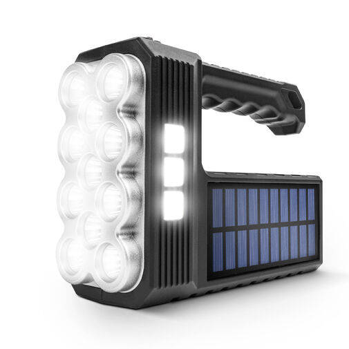 18581 • Solárna COB LED baterka - funkcia pracovnej lampy - 1200 mAh - MicroUSB - 1000 lumen - IP55