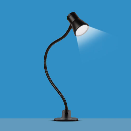 20258 • Flexibilná stolná lampa - s klipom - USB - nastaviteľný jas a farebná teplota LED - kov