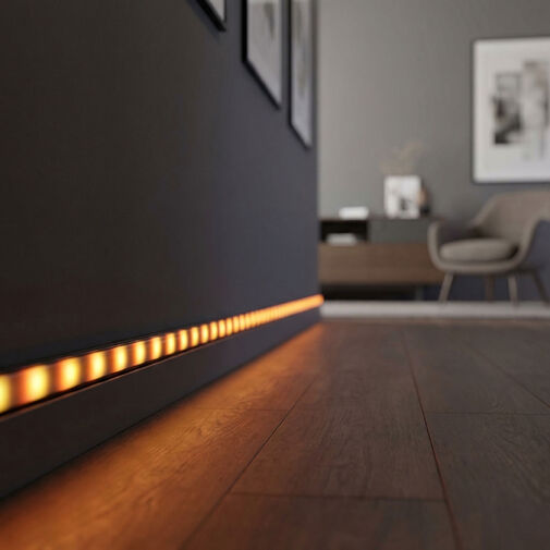 41010M1-BK • LED hliníkový profilový kryt – čierny – 1000 mm (pre 41010/41011)