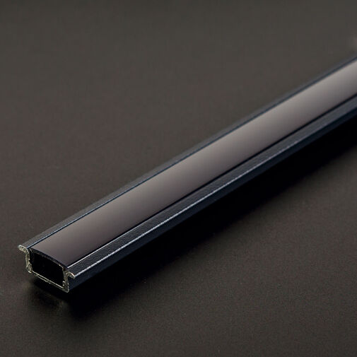 41011M2-BK • LED hliníkový profilový kryt – čierny – 2000 mm (pre 41011A2)