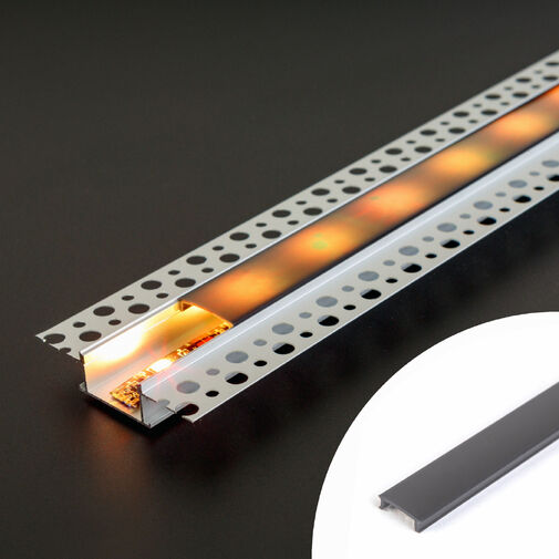 41026M1-BK • LED hliníkový profilový kryt – čierny – 1000 mm (pre 41026A1)